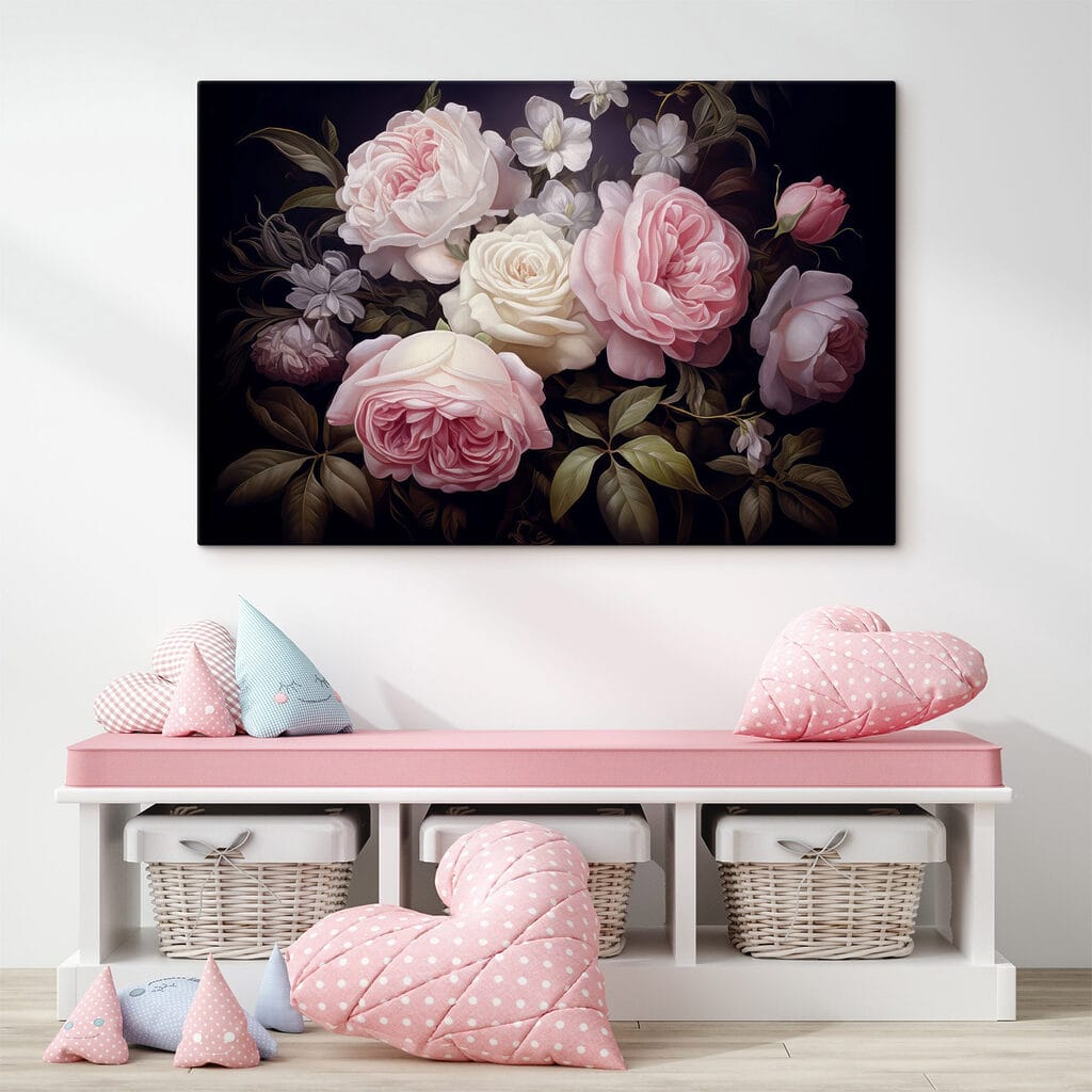 Rosas sobre sombra profunda — interior 2