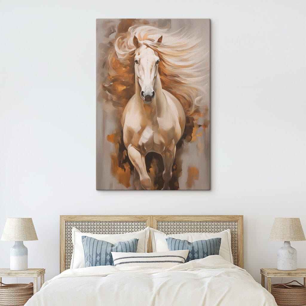 Cavalo em pinceladas castanhas — interior 2