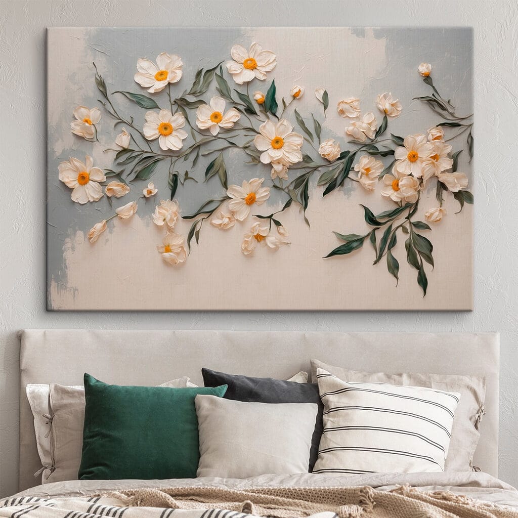 Flores brancas e verdes — interior 2