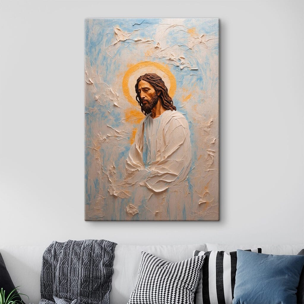 Jesus com auréola dourada — interior 3