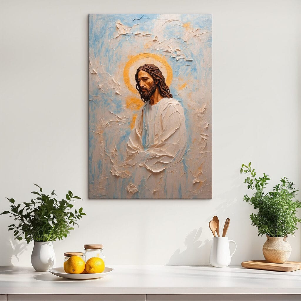 Jesus com auréola dourada — interior 4