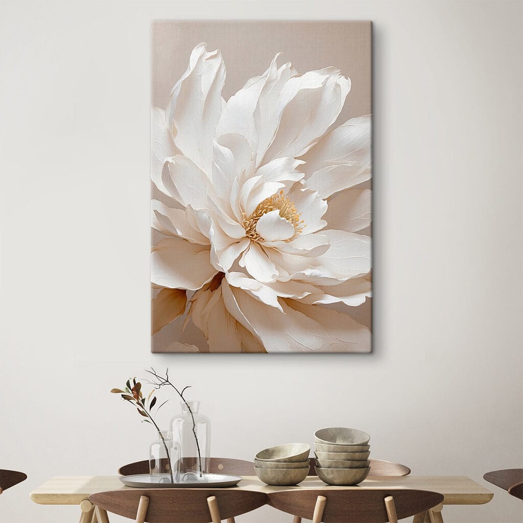 Pétalas creme em leque — interior 4