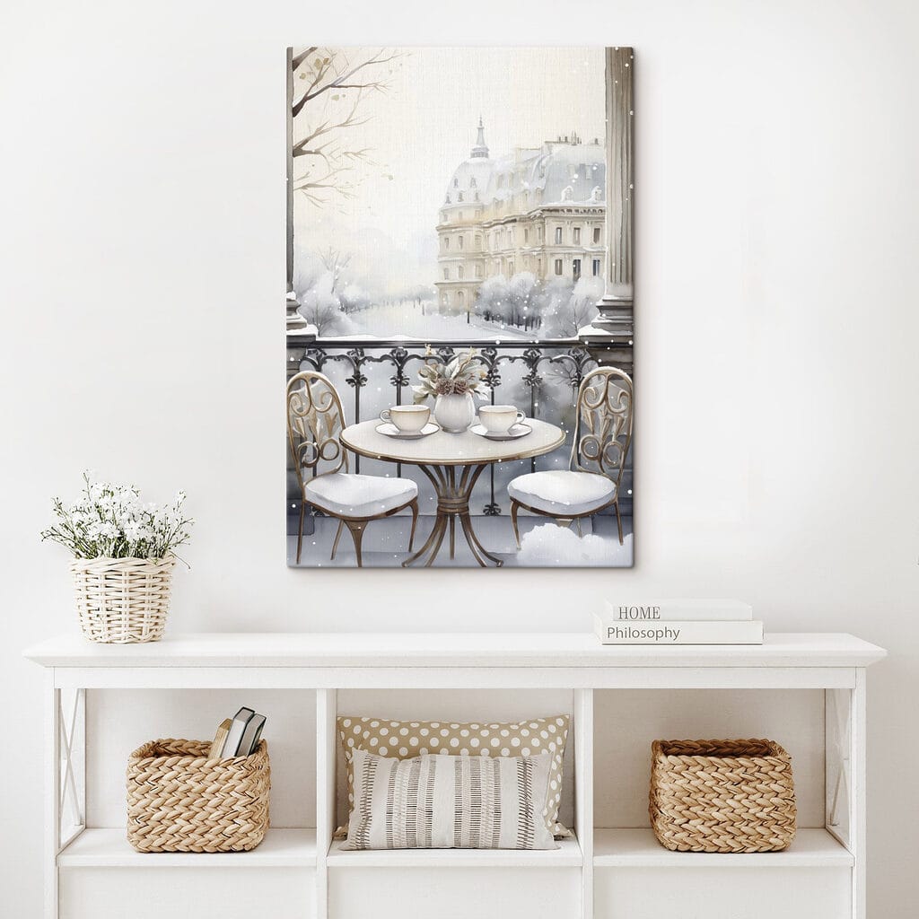 Terraço nevado em Paris — interior 2