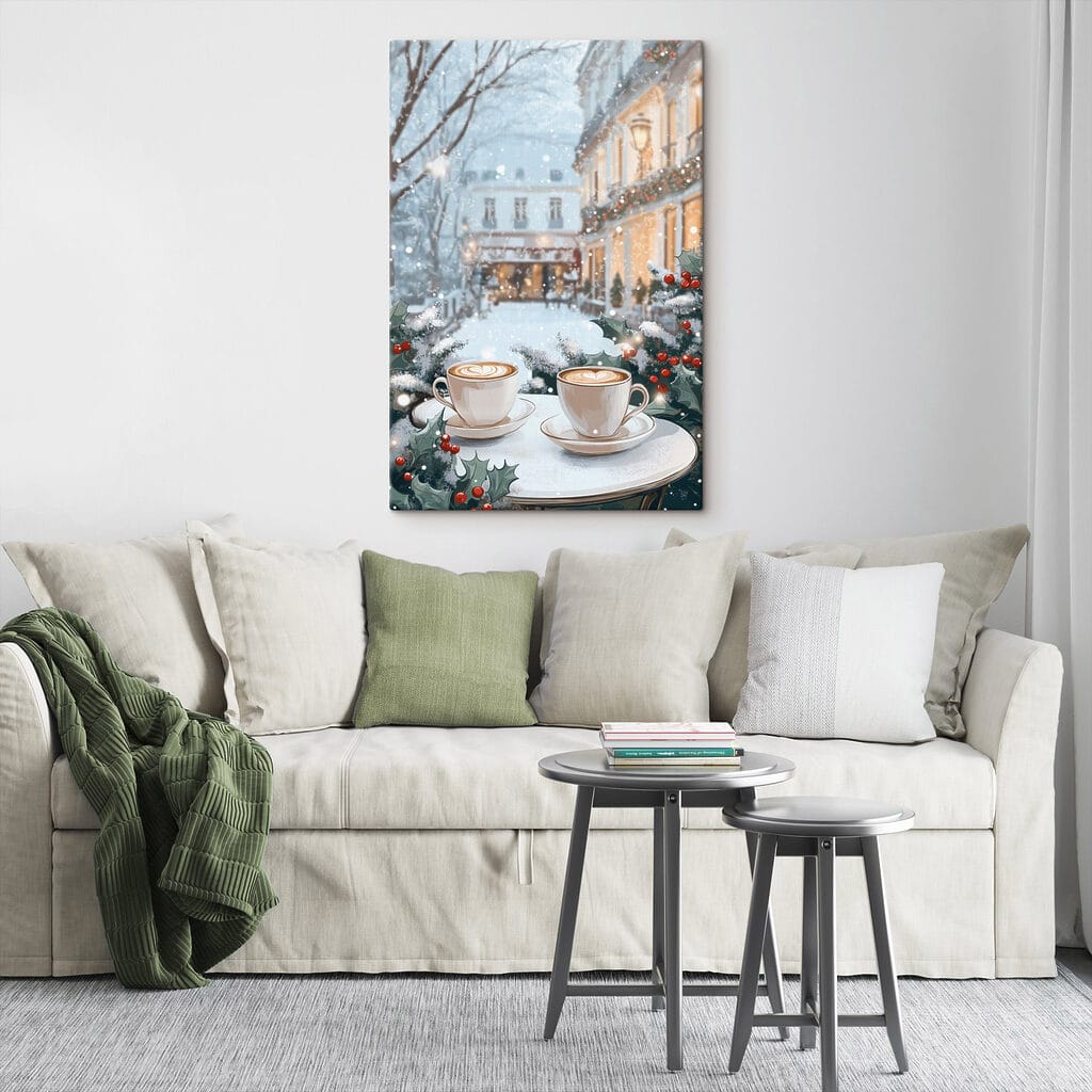Café com fachadas iluminadas — interior 2