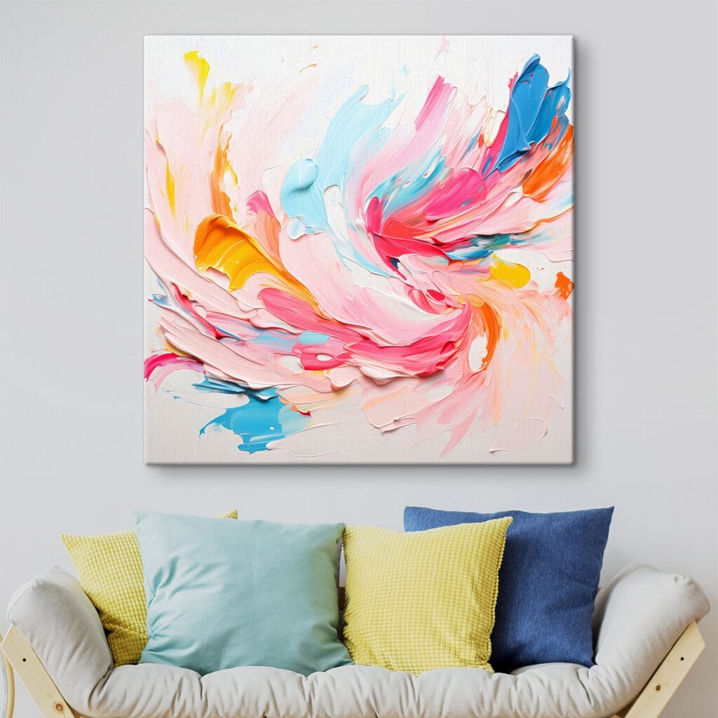 Traços coloridos sobre branco — interior 2