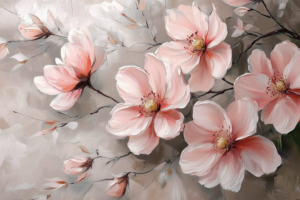 Ramos em flor cor-de-rosa — design completo