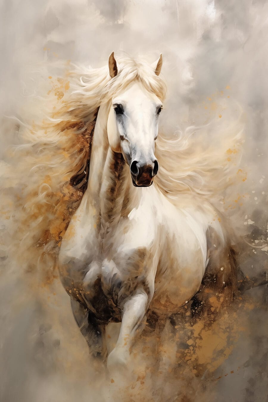 Cavalo branco na poeira — design completo