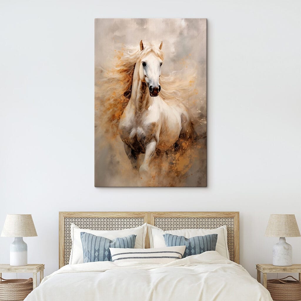 Cavalo branco na poeira — interior 2