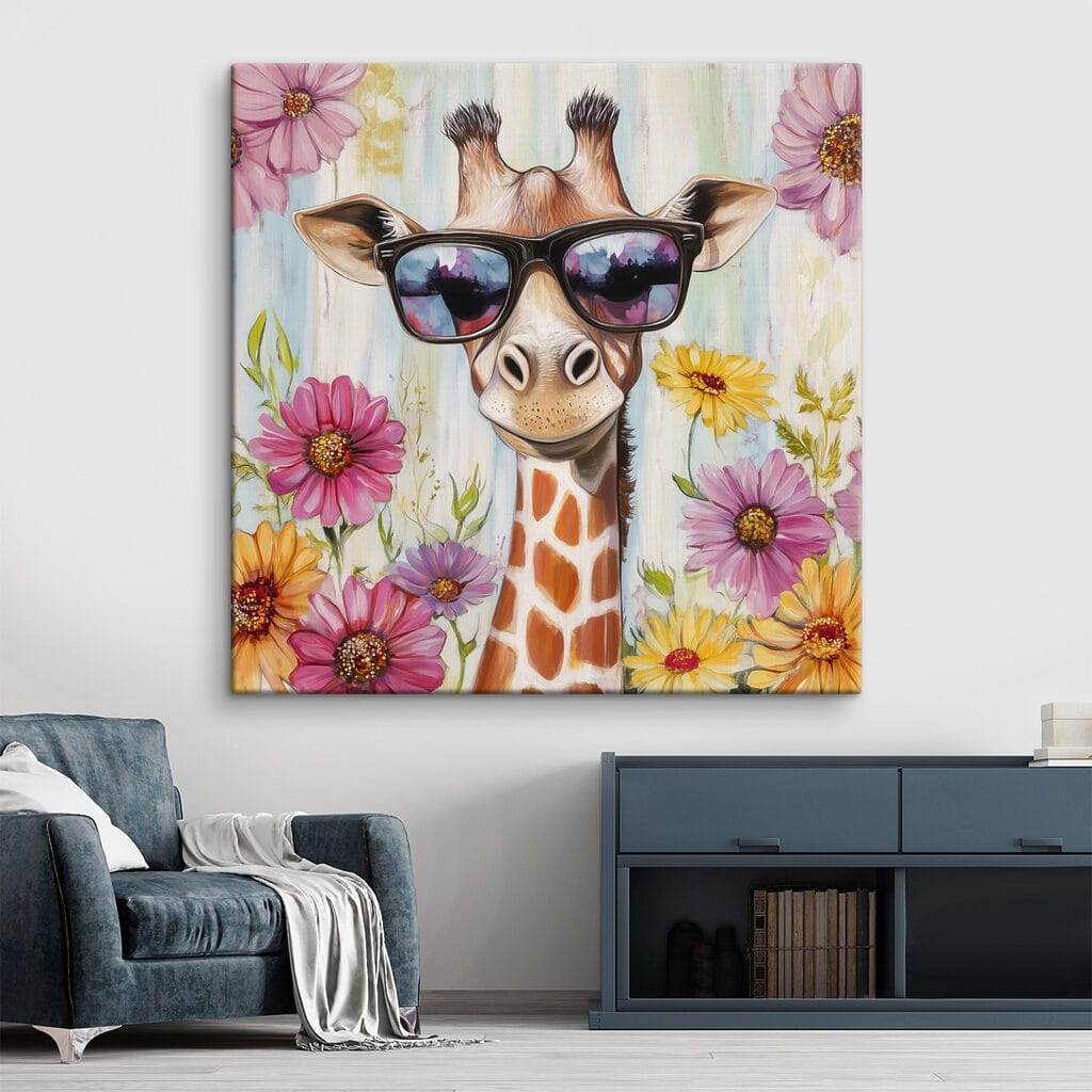 Girafa entre flores — interior 2
