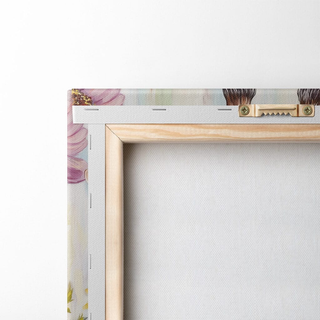 Girafa entre flores — verso