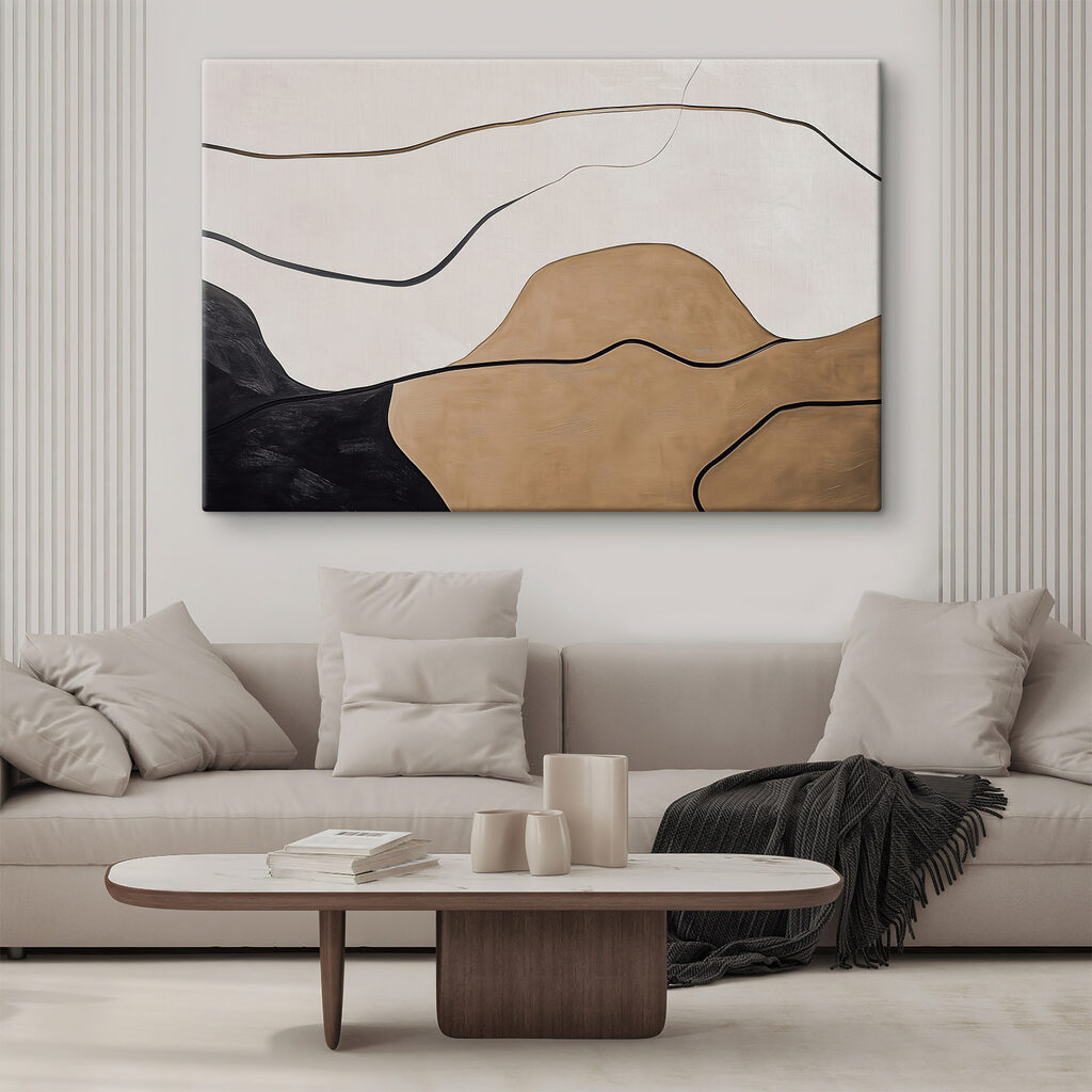 Linhas pretas sobre areia — interior 2