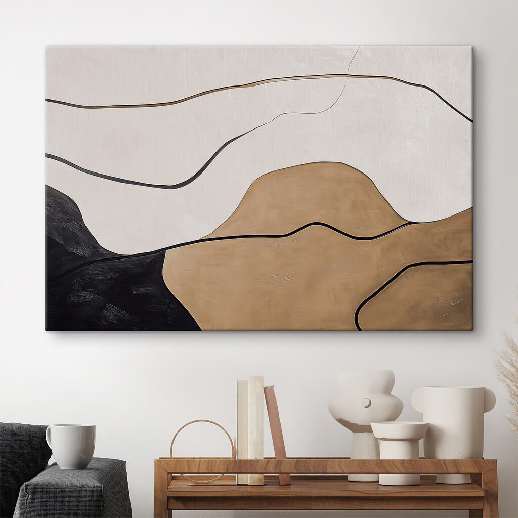 Linhas pretas sobre areia — interior 3