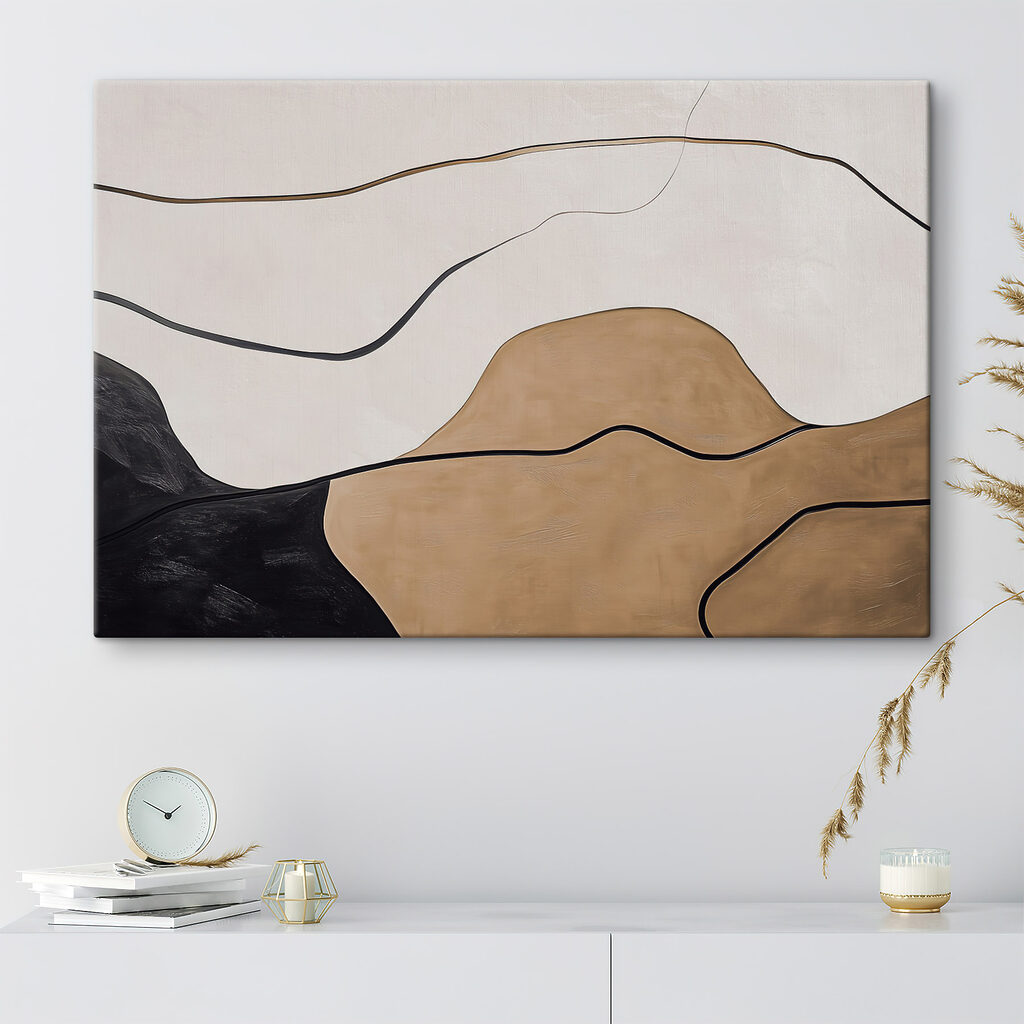 Linhas pretas sobre areia — interior 1