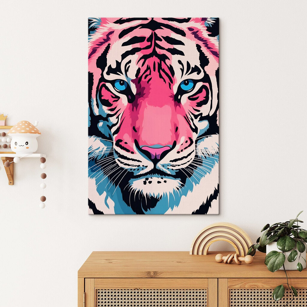 Tigre cor-de-rosa e azul — interior 2
