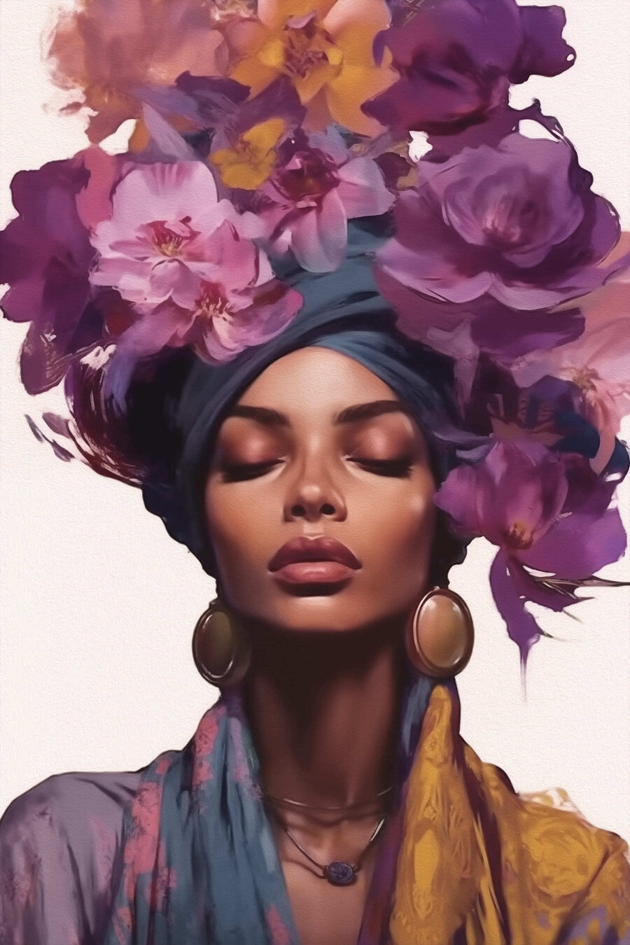 Coroa de flores roxas — design completo