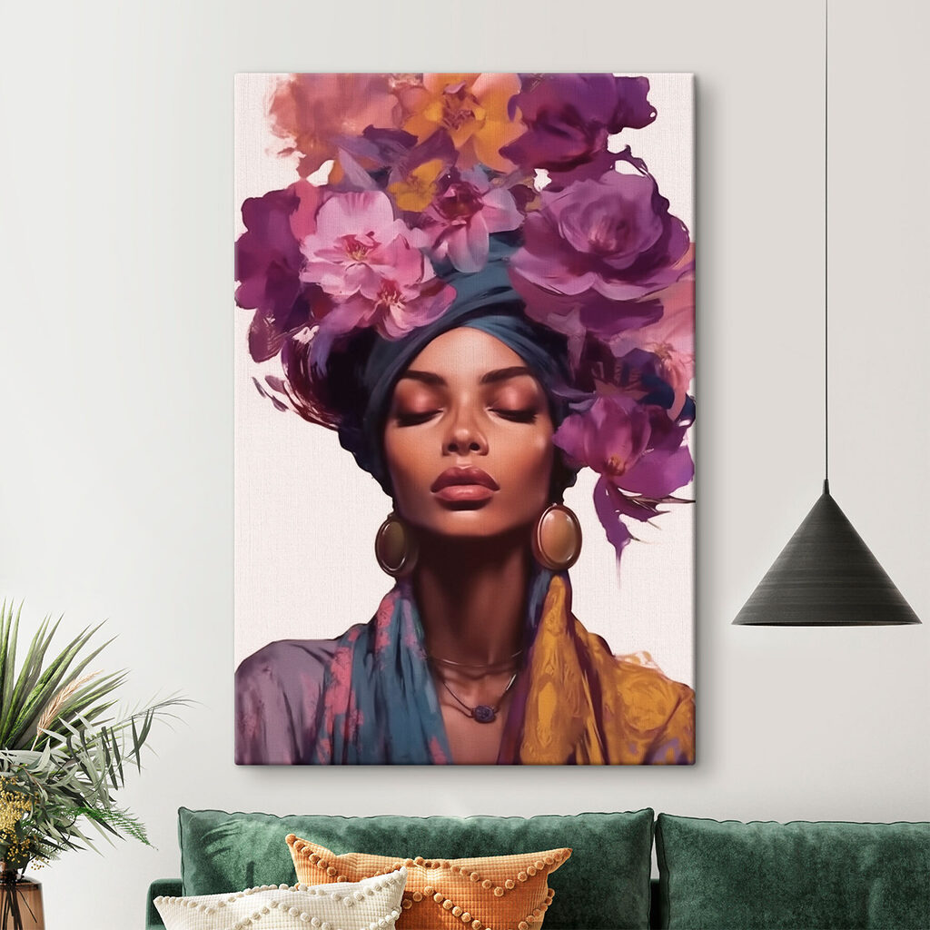 Coroa de flores roxas — interior 2