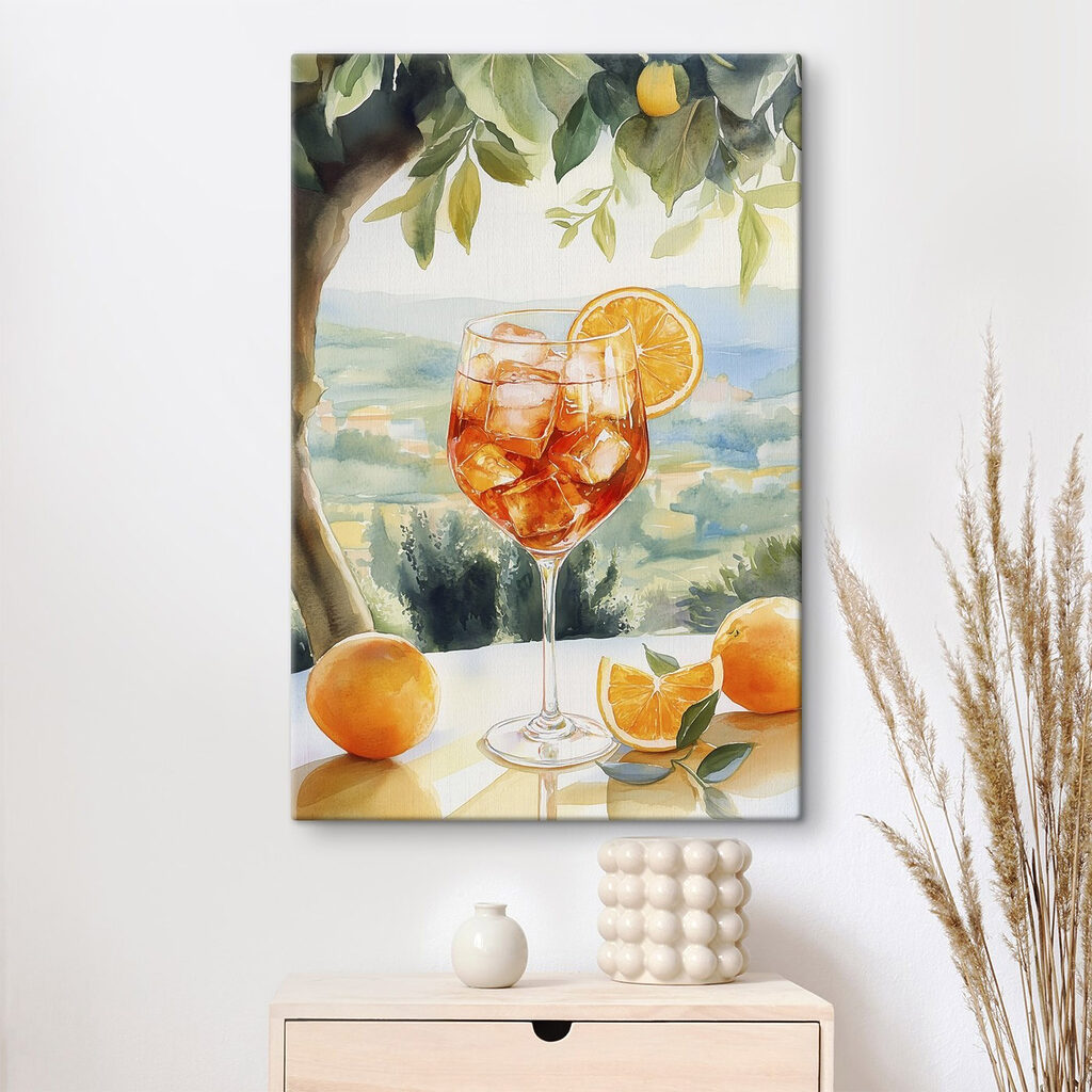 Cocktail laranja sobre colinas — interior 2