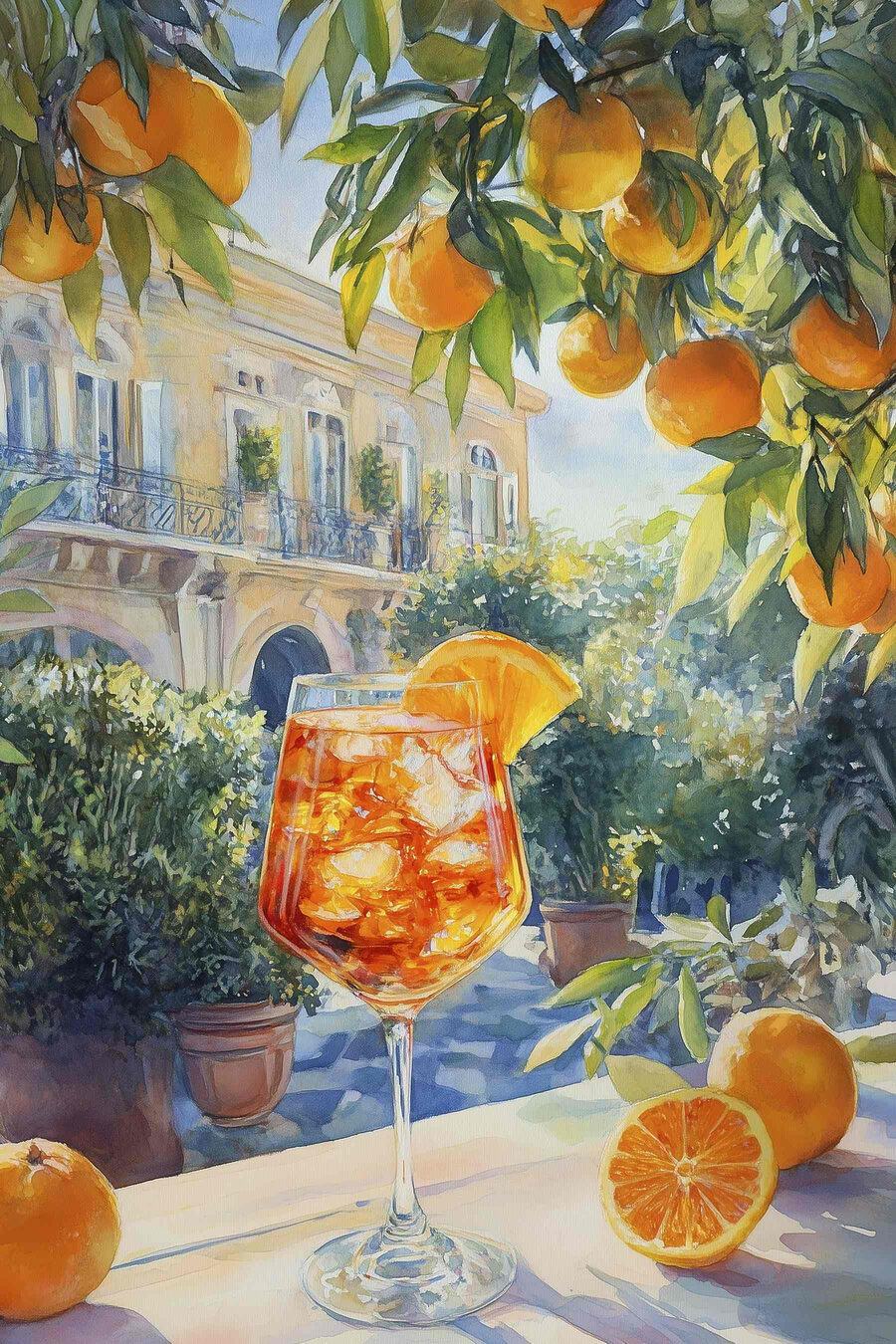 Laranjas ao sol — design completo