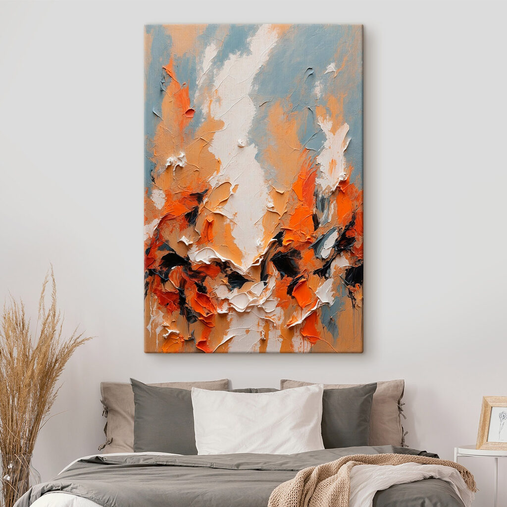 Tinta laranja entre azul-acinzentado — interior 1