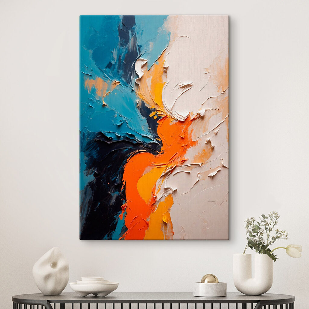 Corrente laranja em turquesa — interior 2