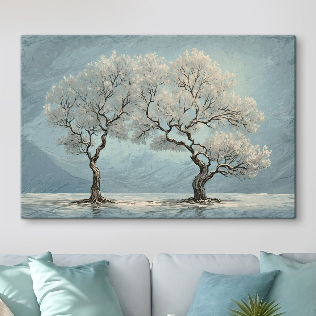 Duas árvores no inverno — interior 2