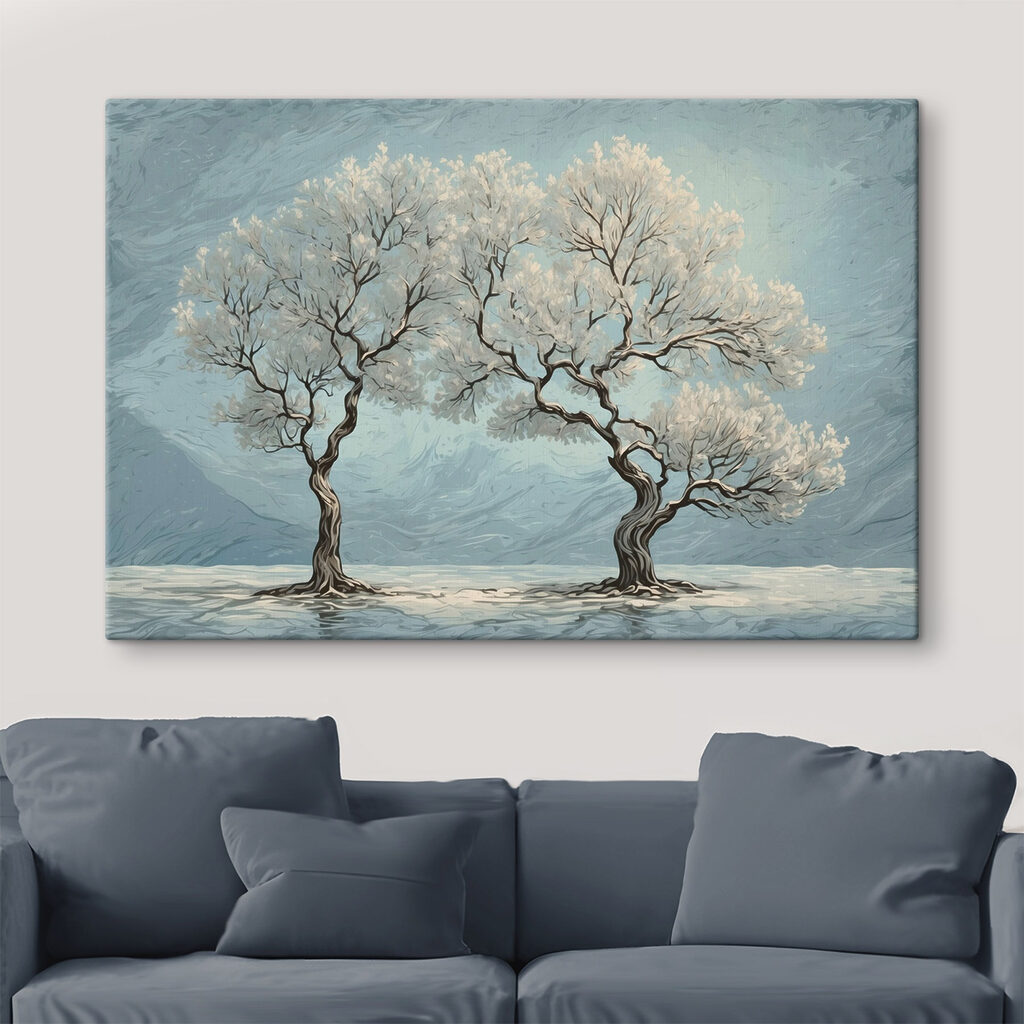 Duas árvores no inverno — interior 1
