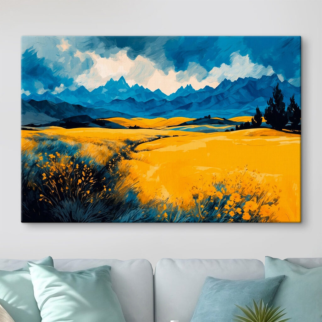 Prado amarelo, montanhas azuis — interior 2