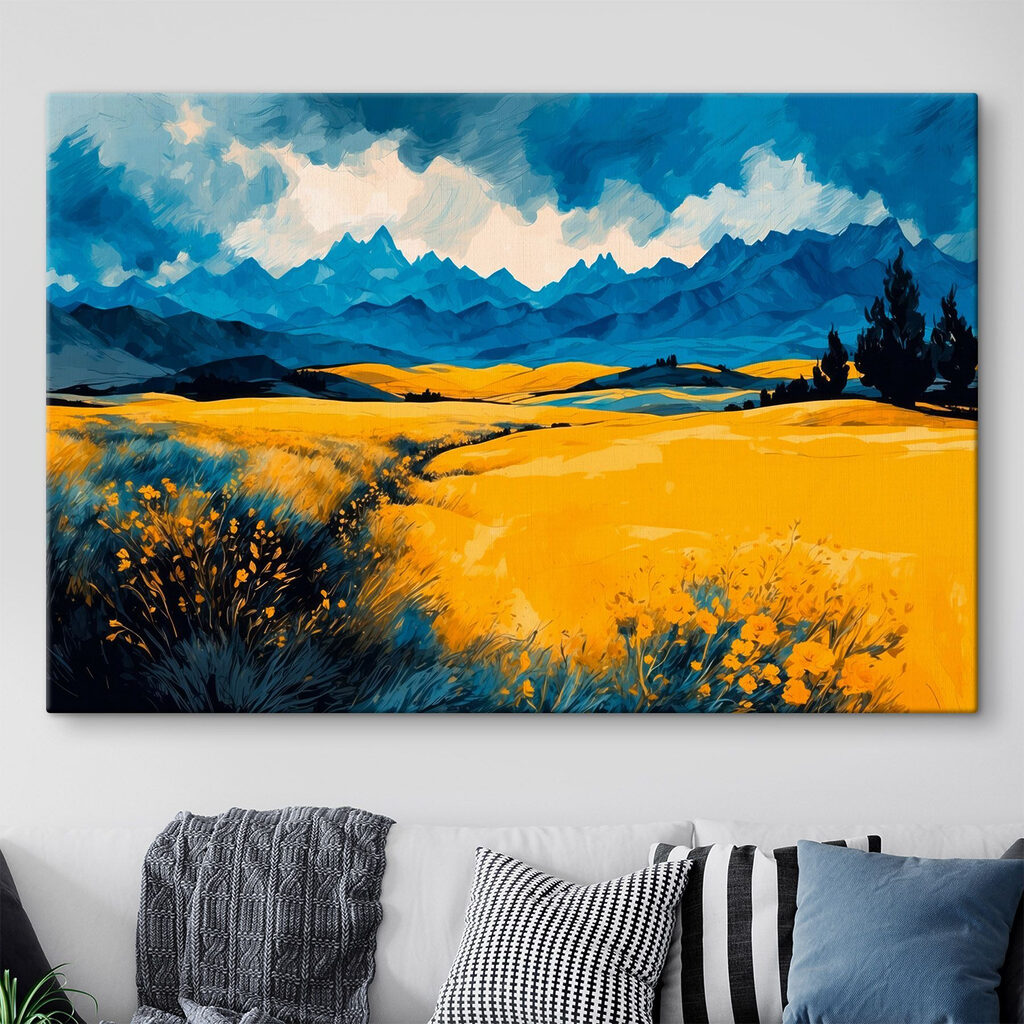 Prado amarelo, montanhas azuis — interior 1