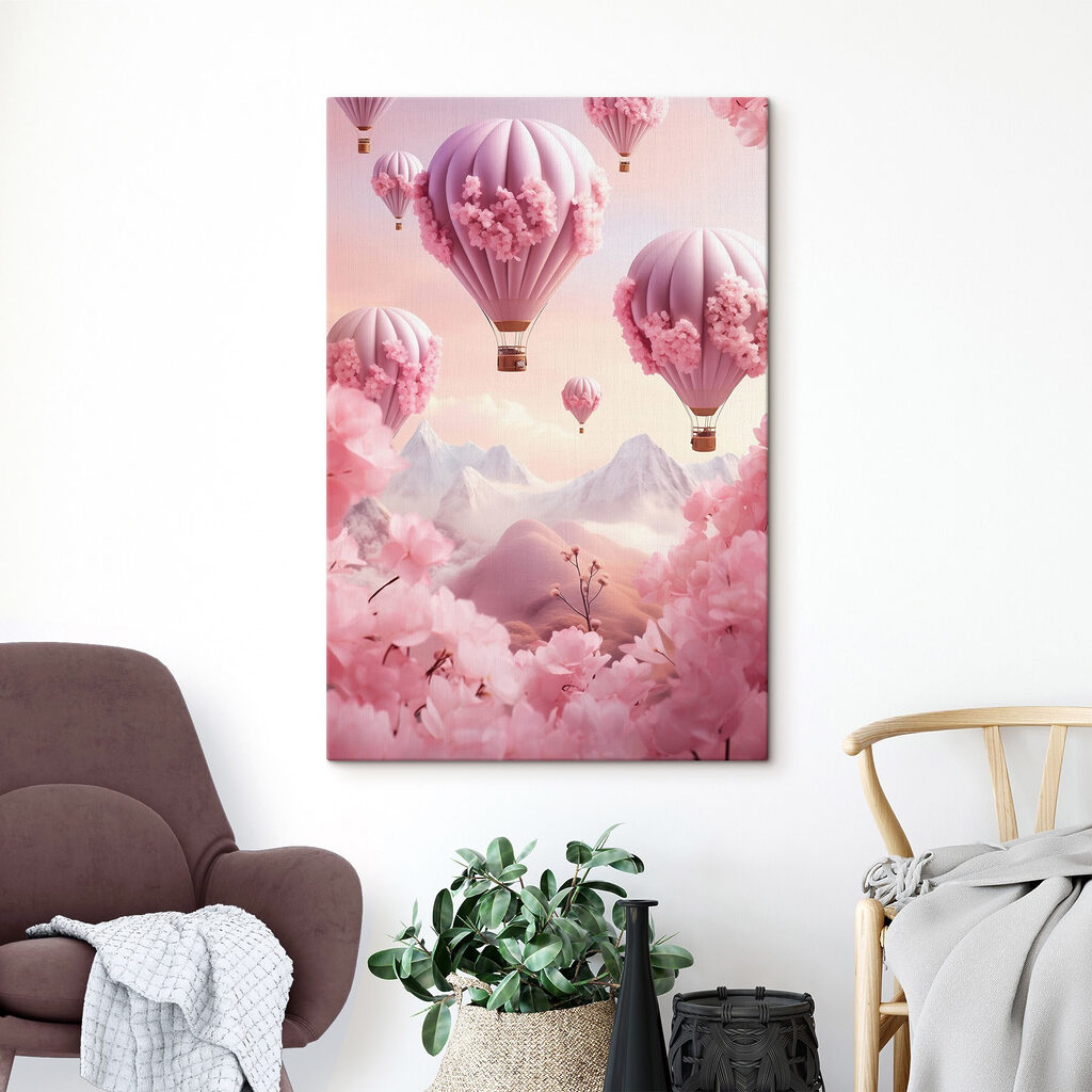 Balões cor-de-rosa no céu — interior 2