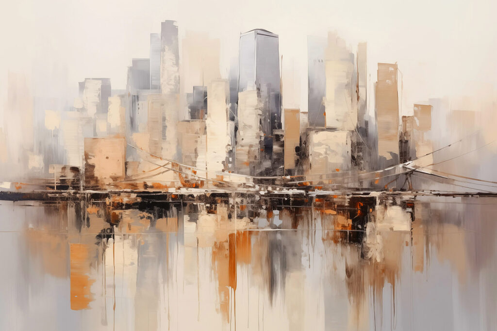 Torres urbanas refletidas — design completo