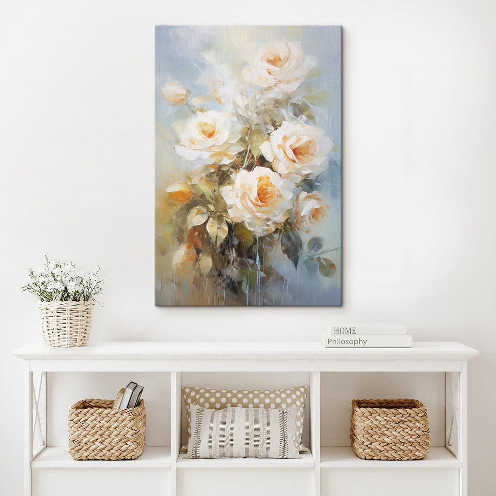 Rosas brancas e amarelas — interior 1
