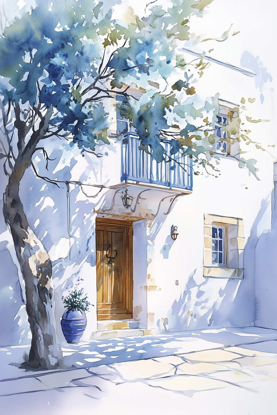 Porta dourada e azul — design completo