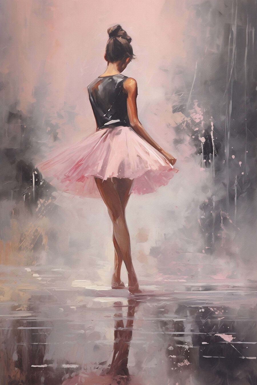 Bailarina com tutu cor-de-rosa — design completo