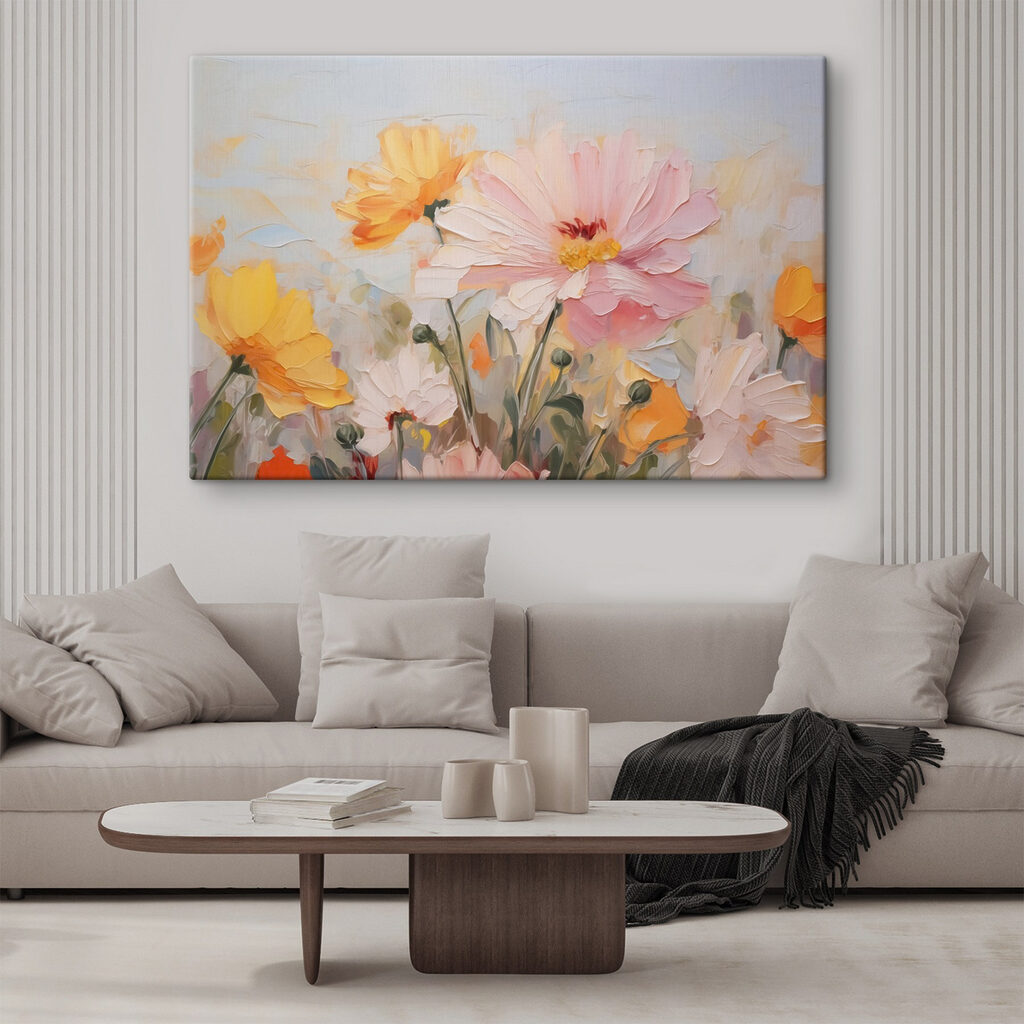 Flor cor-de-rosa e amarela — interior 2