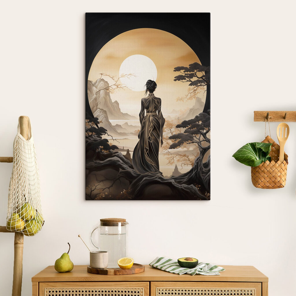 Mulher diante da lua — interior 1