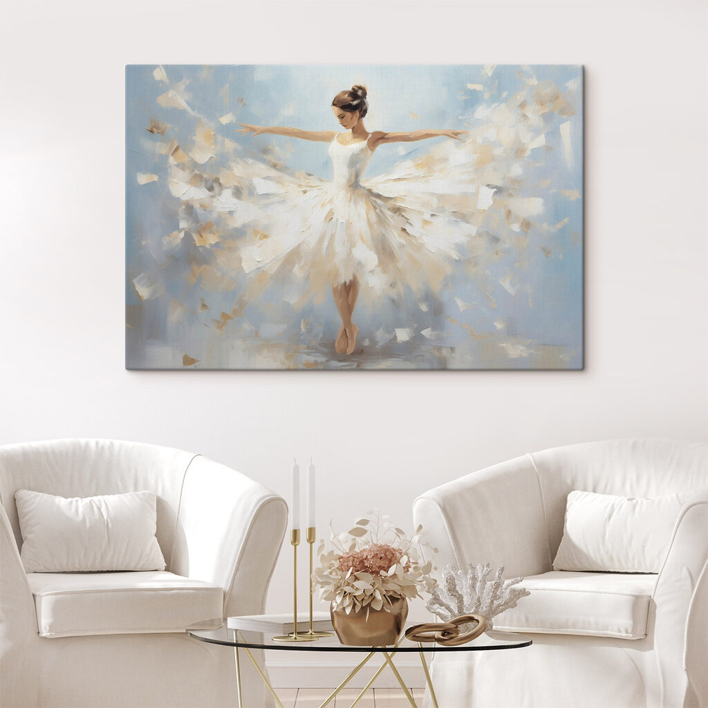 Bailarina em toques brancos — interior 1