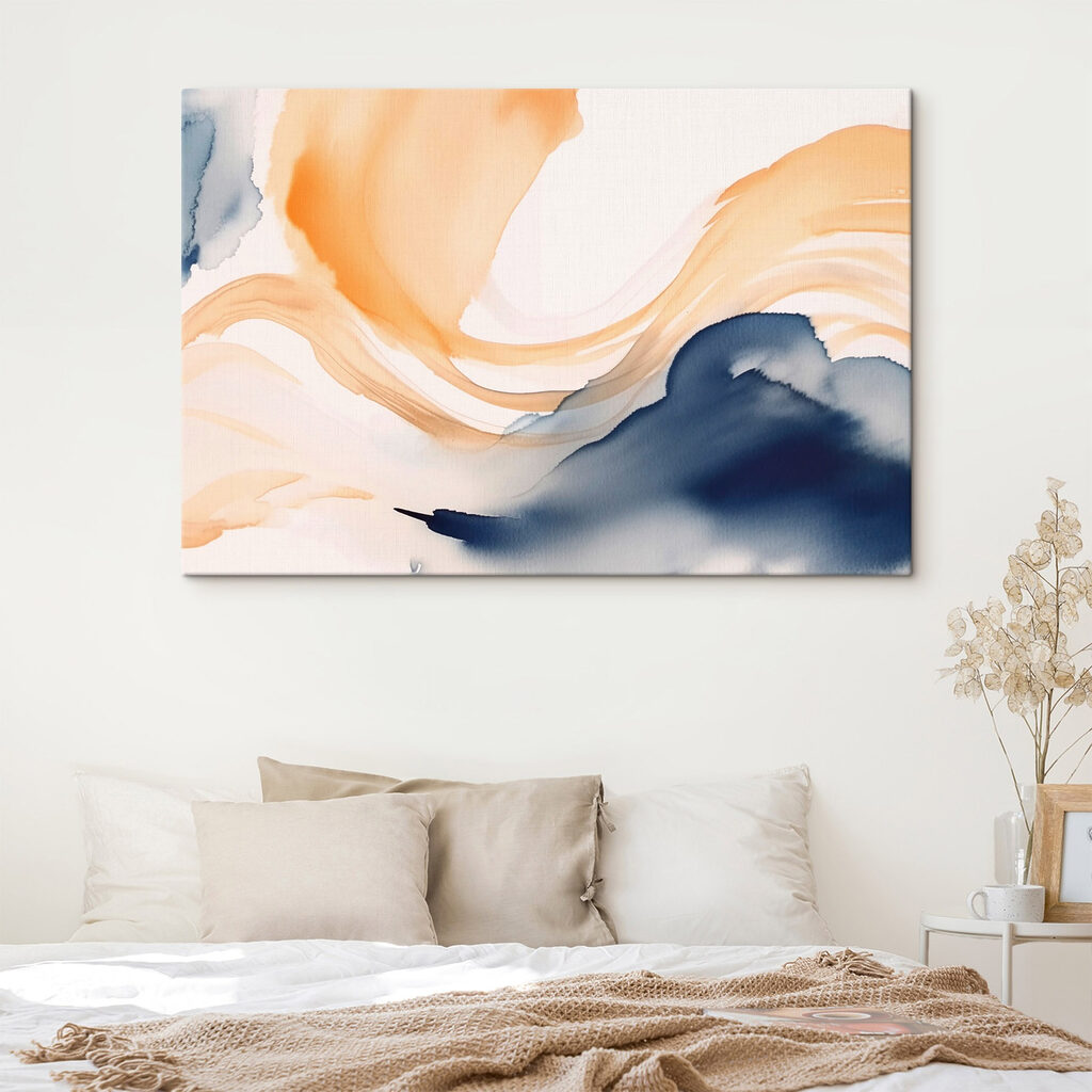 Ondas pêssego e azul — interior 2