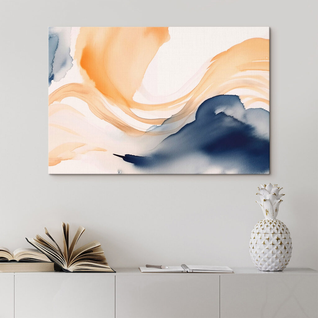 Ondas pêssego e azul — interior 1