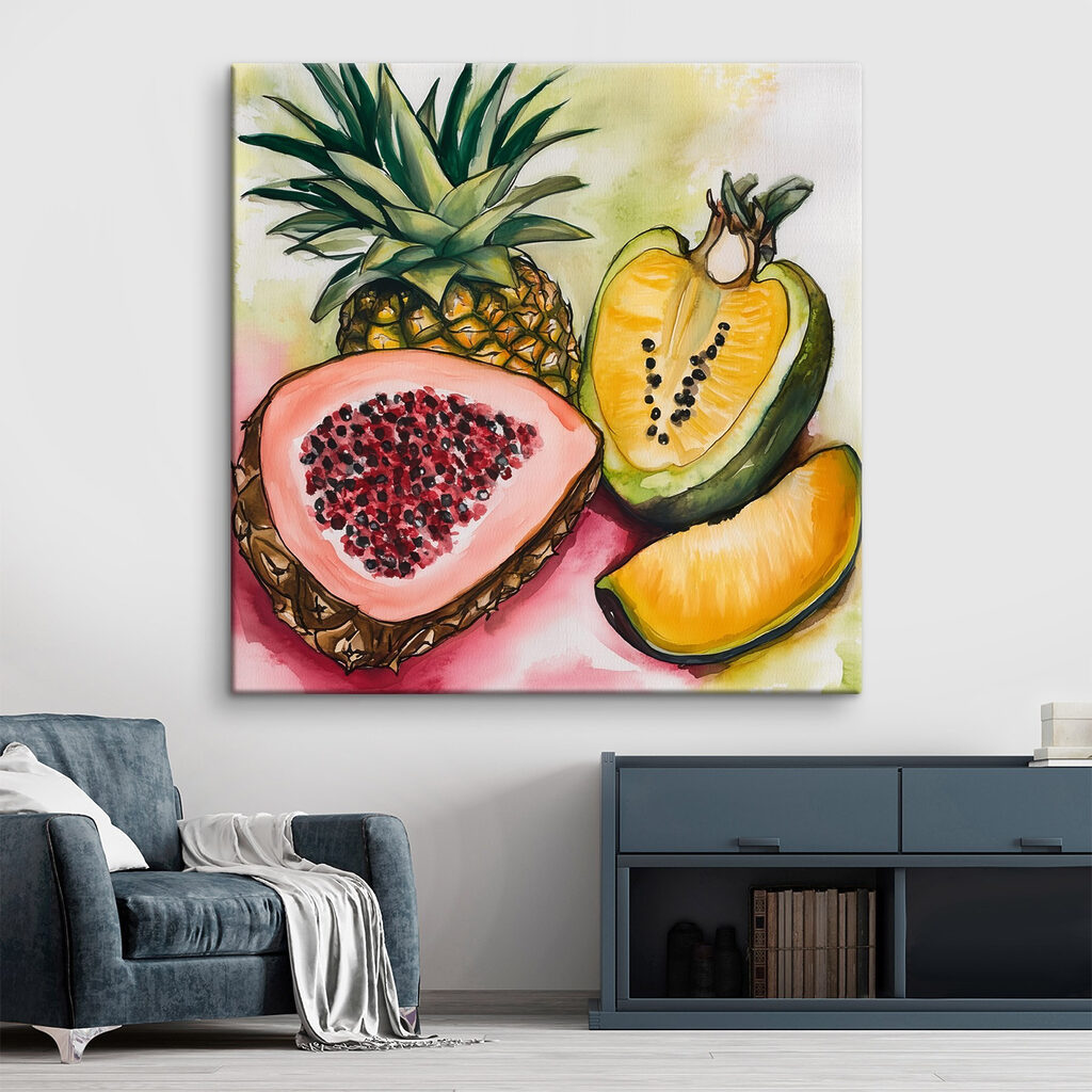Fruta tropical em aguarela — interior 1