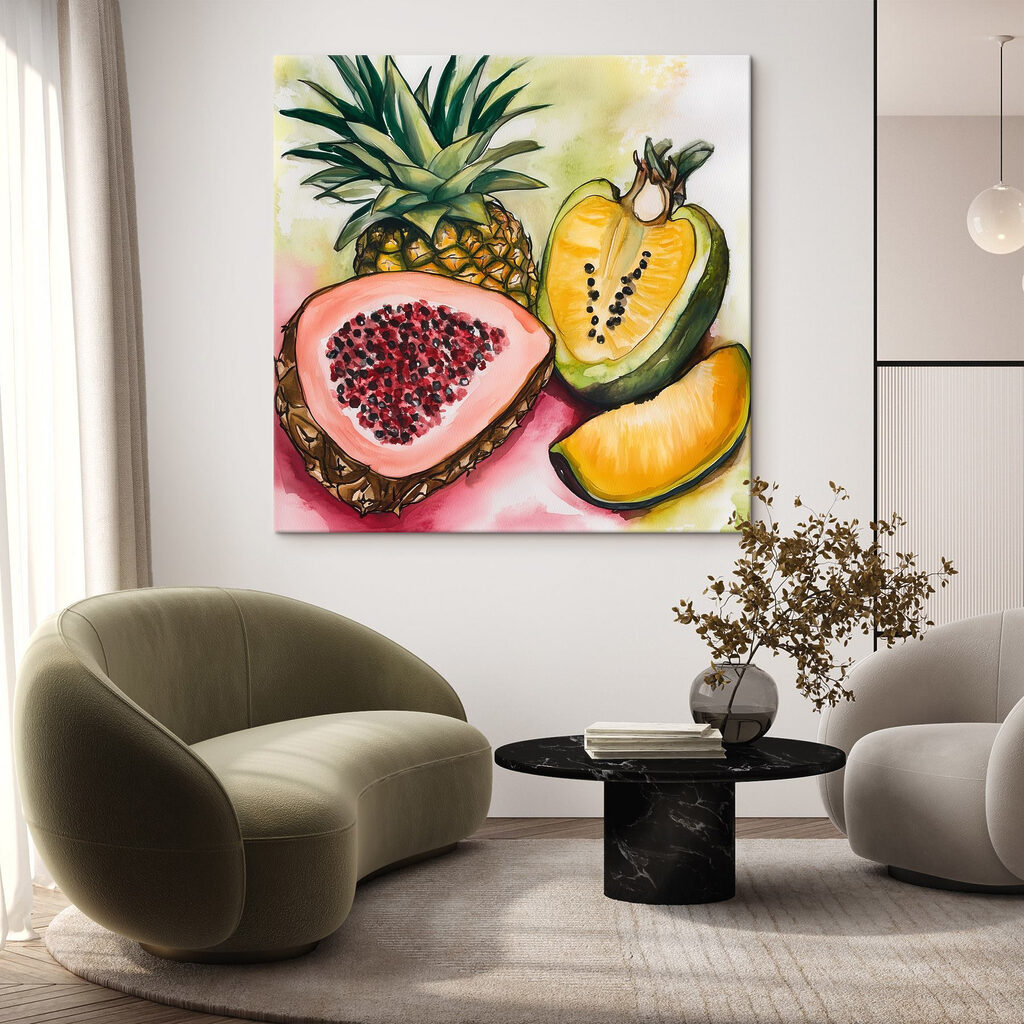 Fruta tropical em aguarela — interior 2