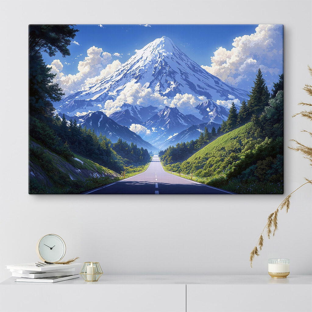 Estrada para montanha nevada — interior 3