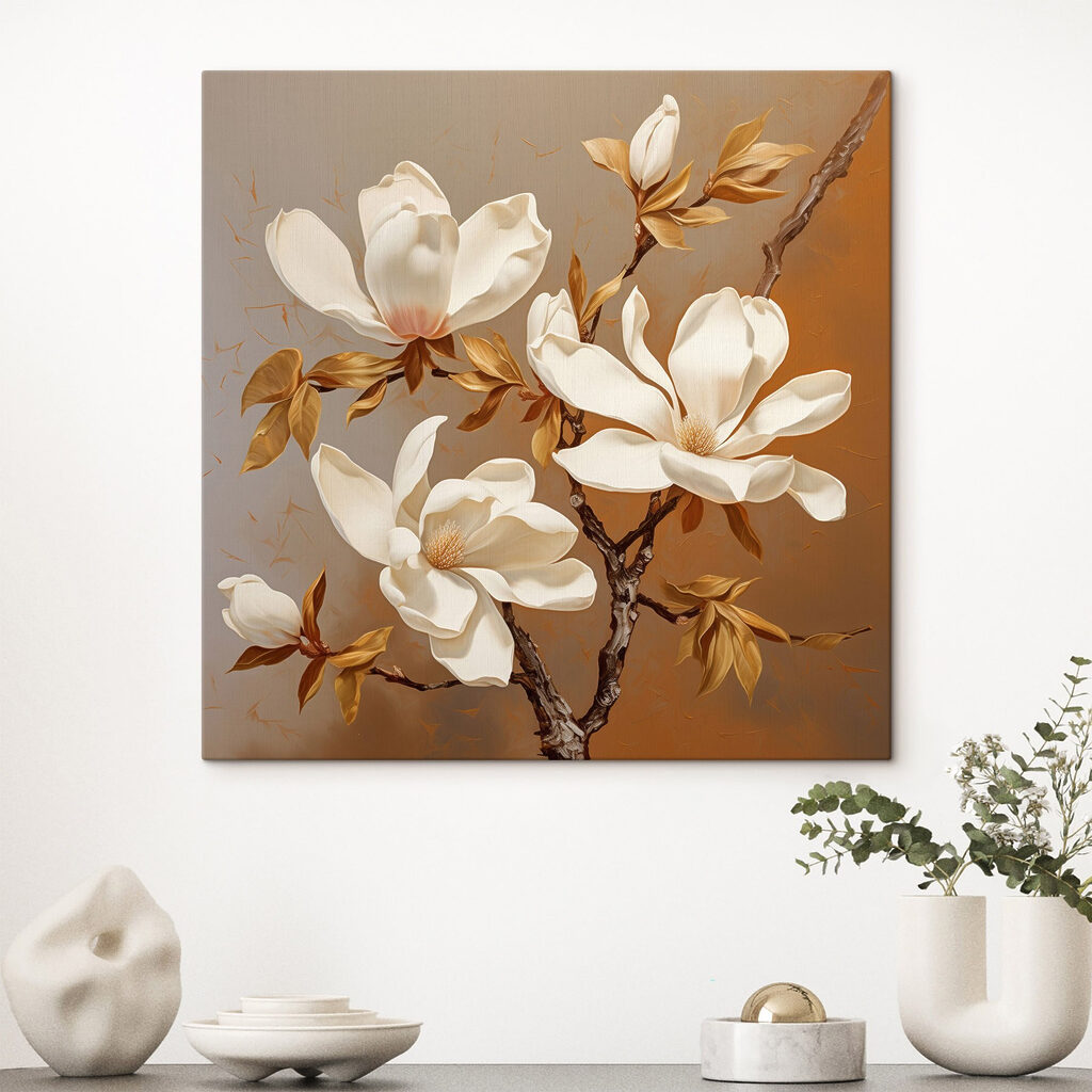 Magnólia creme sobre caramelo — interior 1