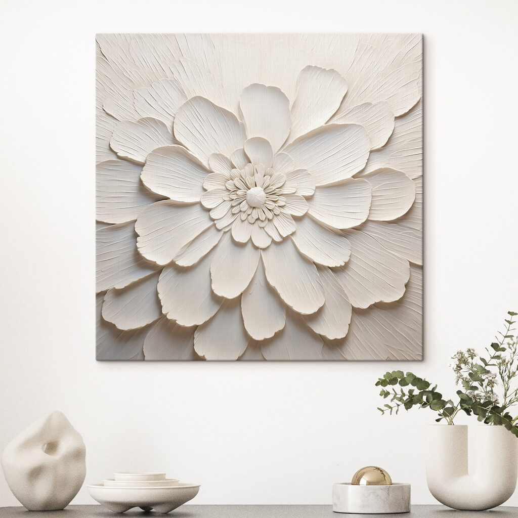 Flor branca com raios — interior 2