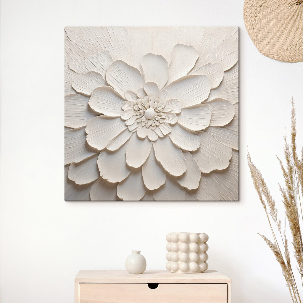 Flor branca com raios — interior 3