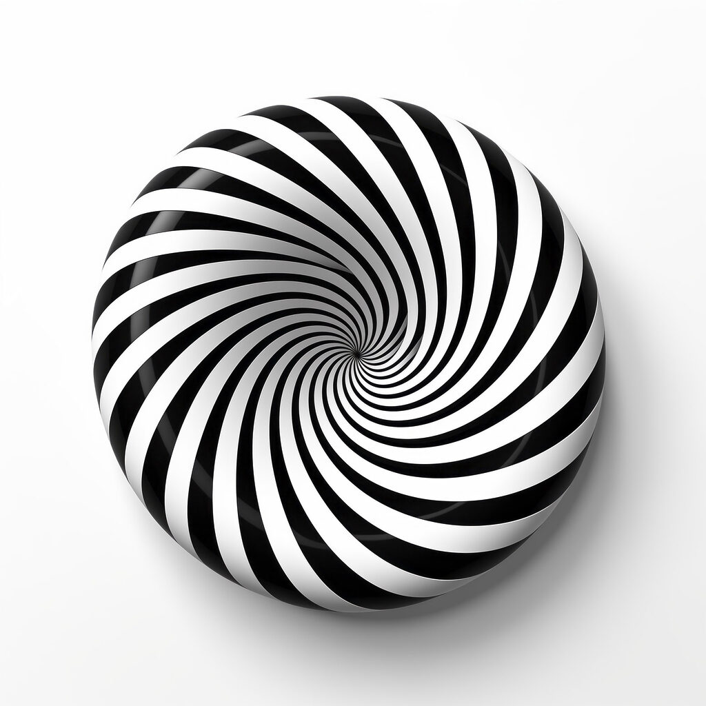Espiral preto e branco — design completo
