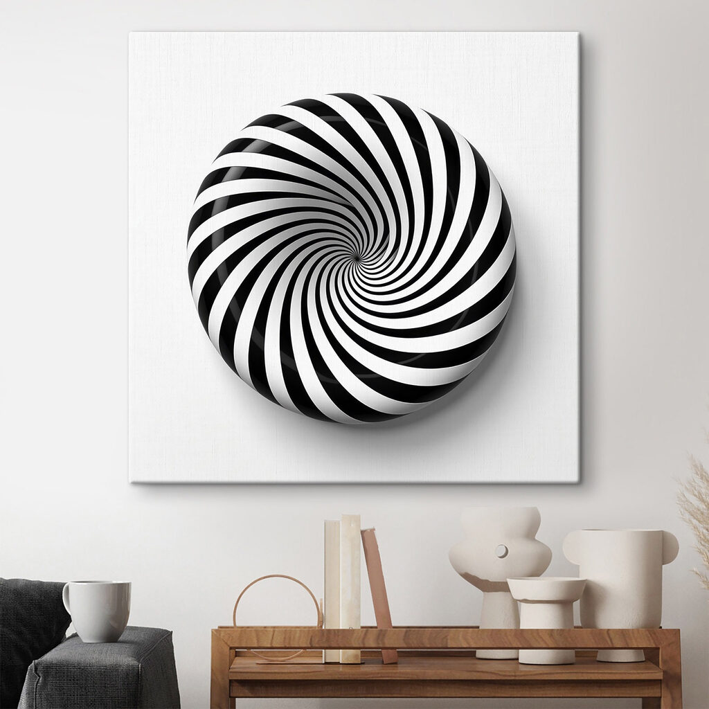 Espiral preto e branco — interior 1
