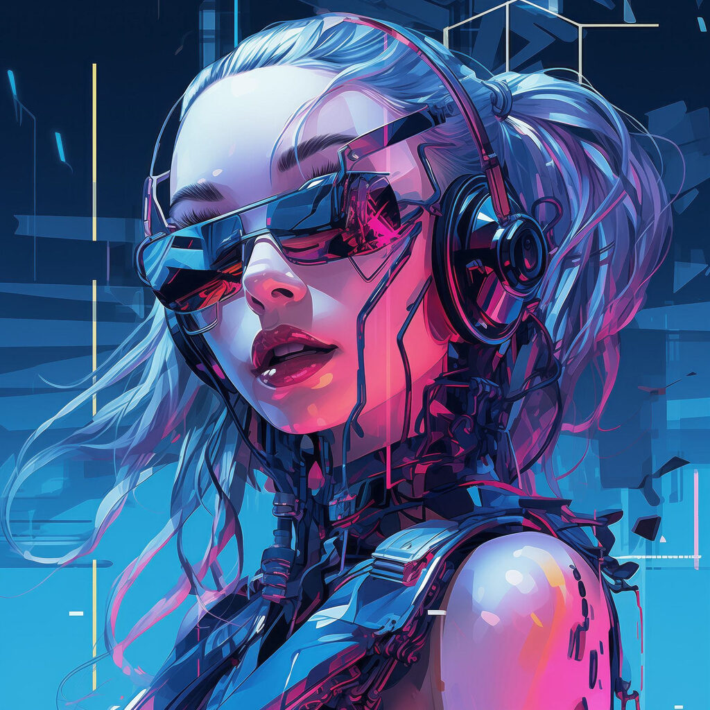 Mulher em néon rosa — design completo