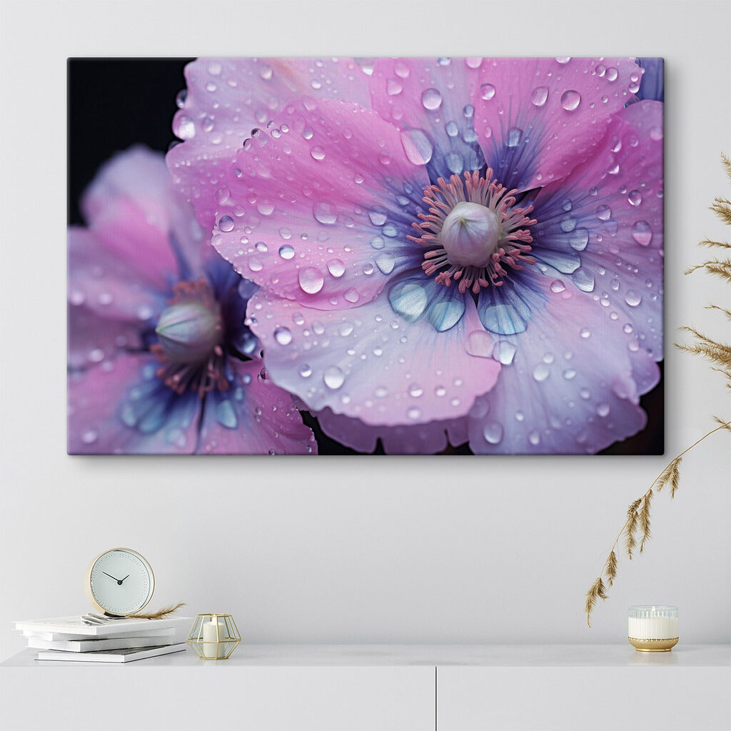 Flor cor-de-rosa com gotas — interior 2