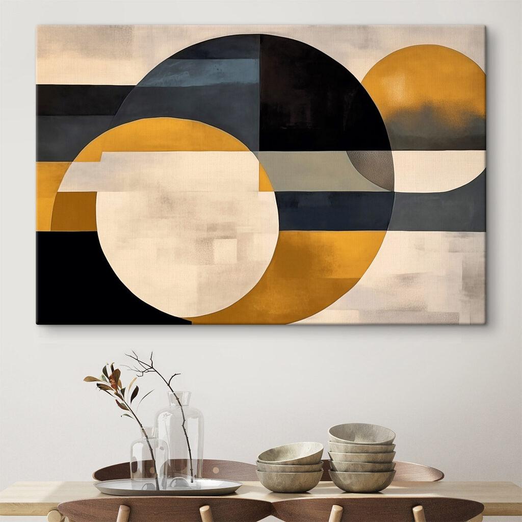Círculos azul-noite e ocre — interior 2