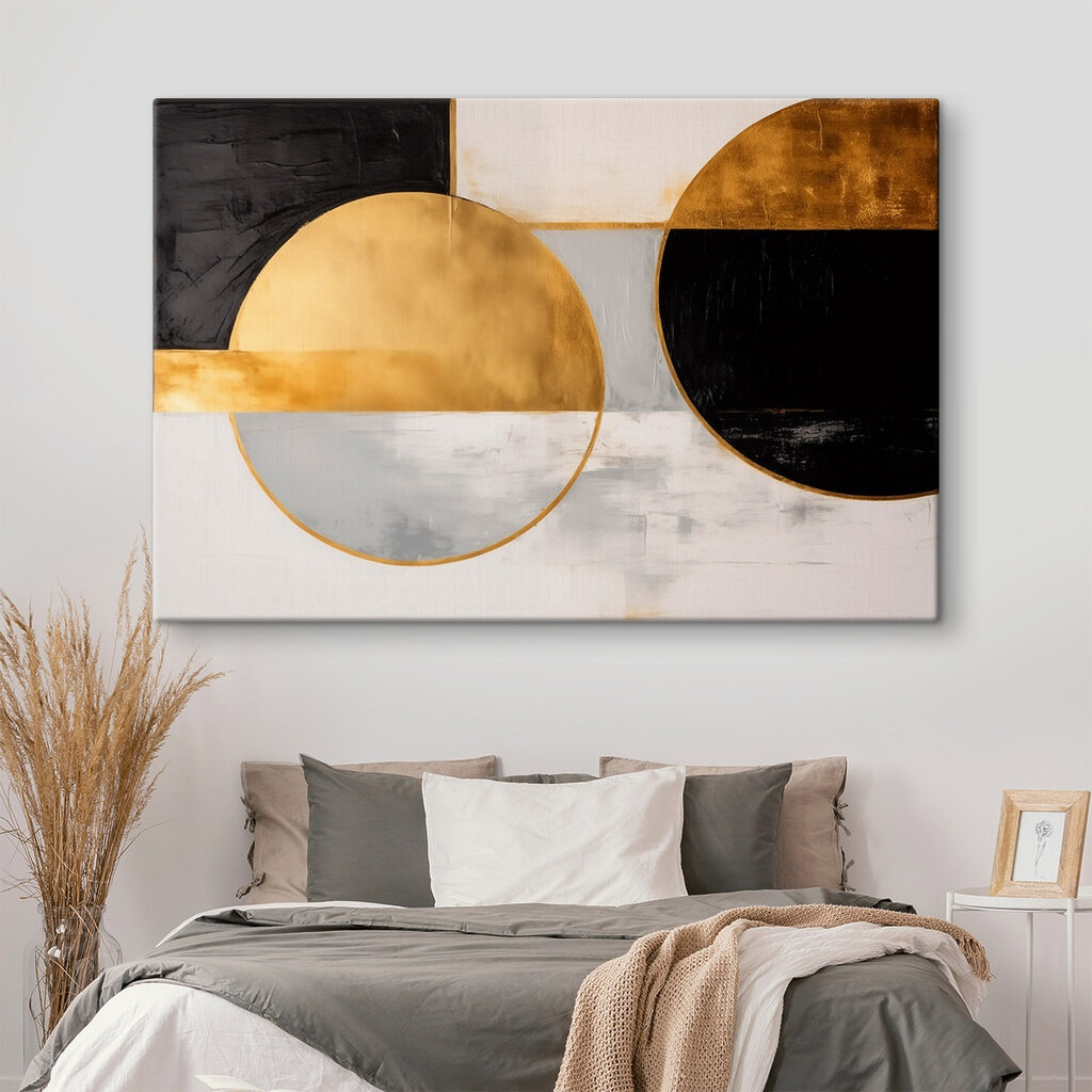 Círculos preto e dourado — interior 2